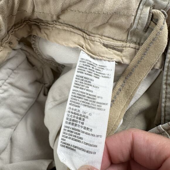 Vtg Y2K Abercrombie & Fitch Cargo Shorts Men’s 28‎ Khaki Drawstring Paratrooper - Picture 12 of 16